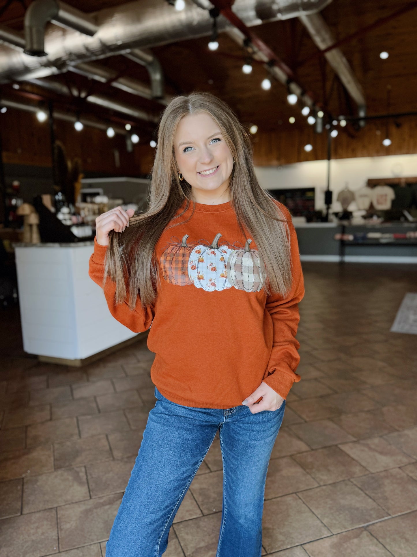 Burnt Orange Pumpkin Crewneck
