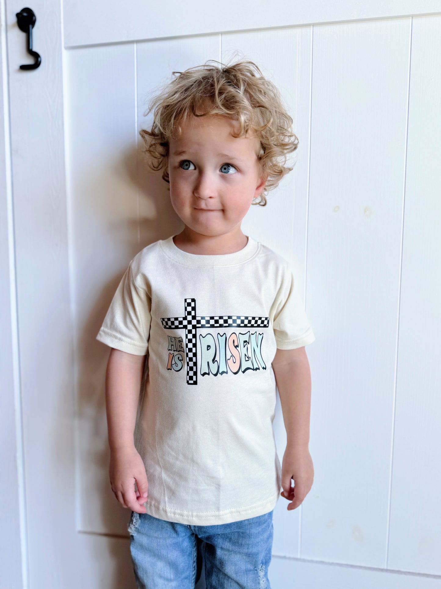 Youth He Is Risen Checkered Tee
