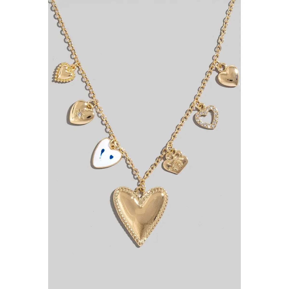 Gold Simple Heart Charm Necklace