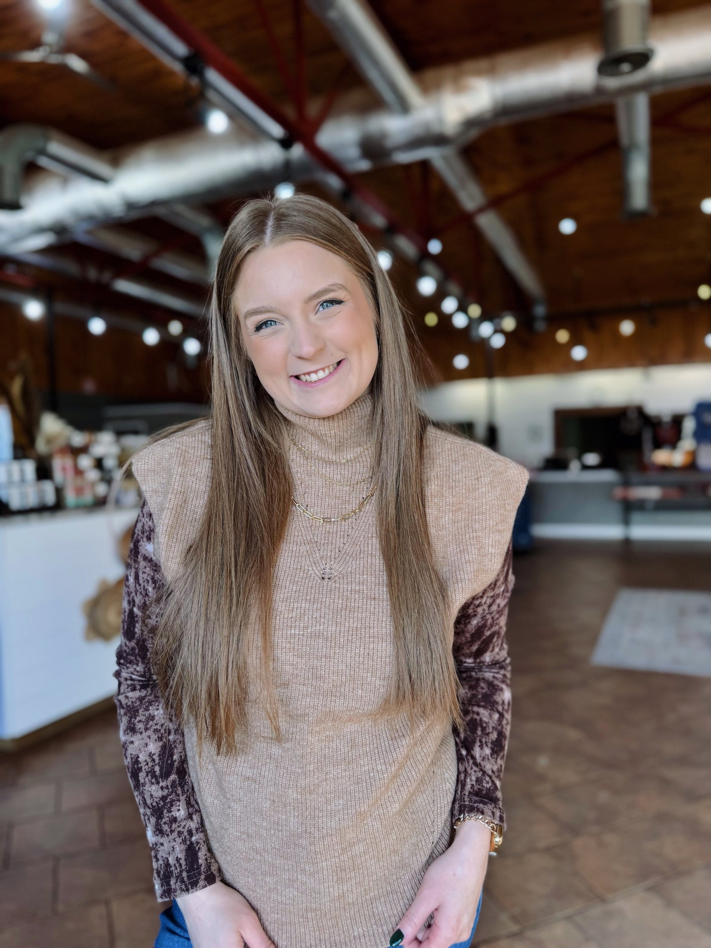 Mocha Knit Sweater Vest
