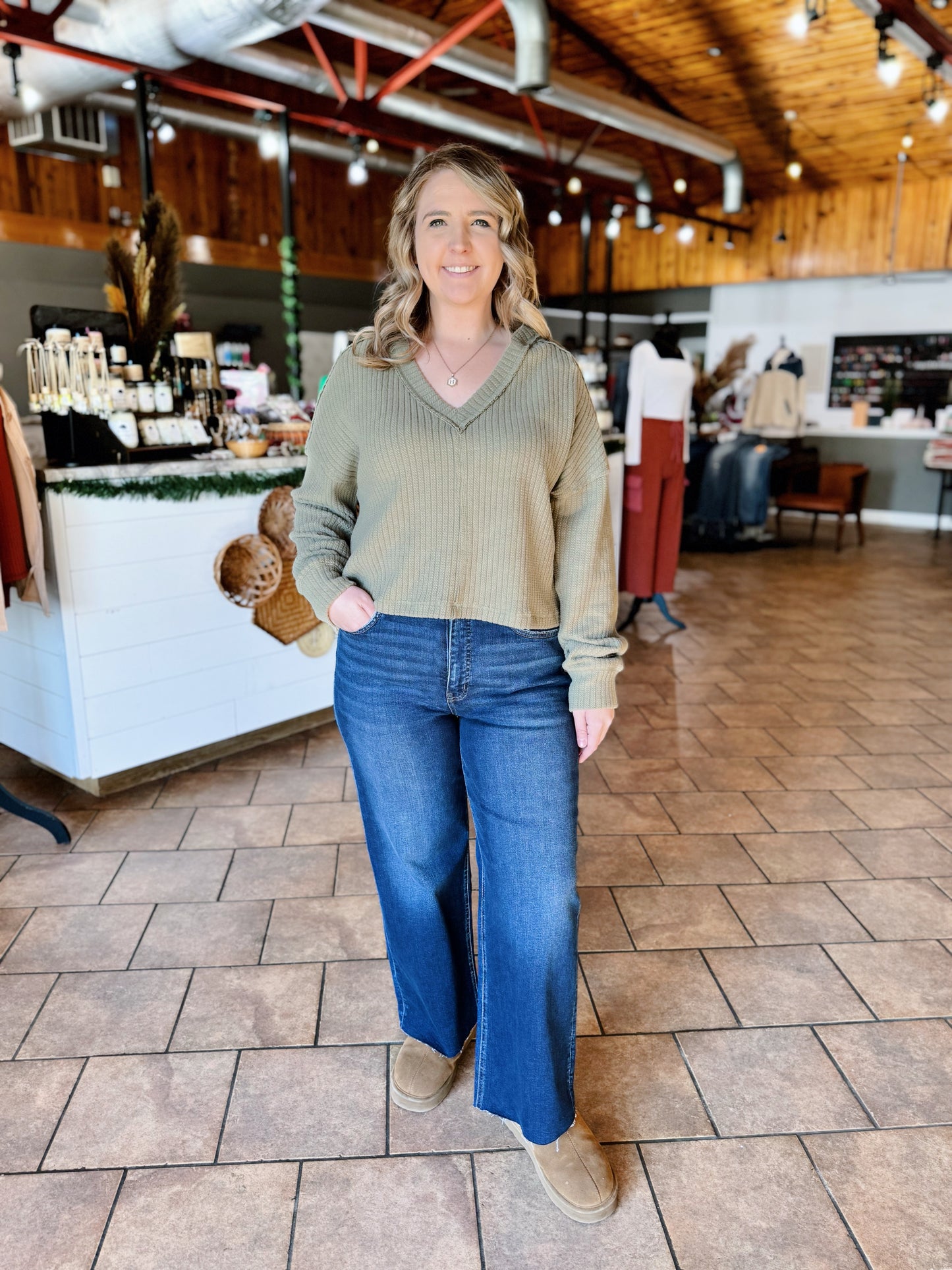 Sally's Tummy Control Wide Leg Jeans
