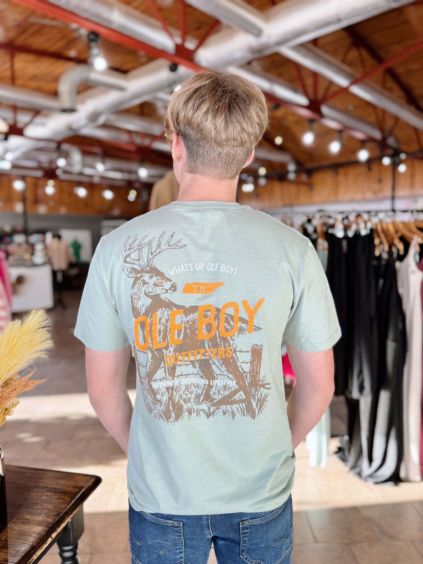 Green Ole Boy Buck Tee