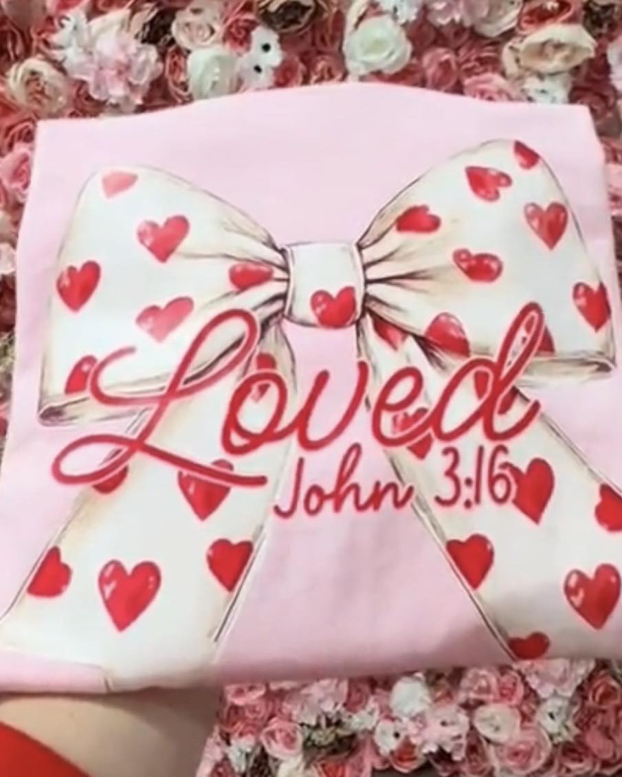 You Are Loved Bow Crewneck