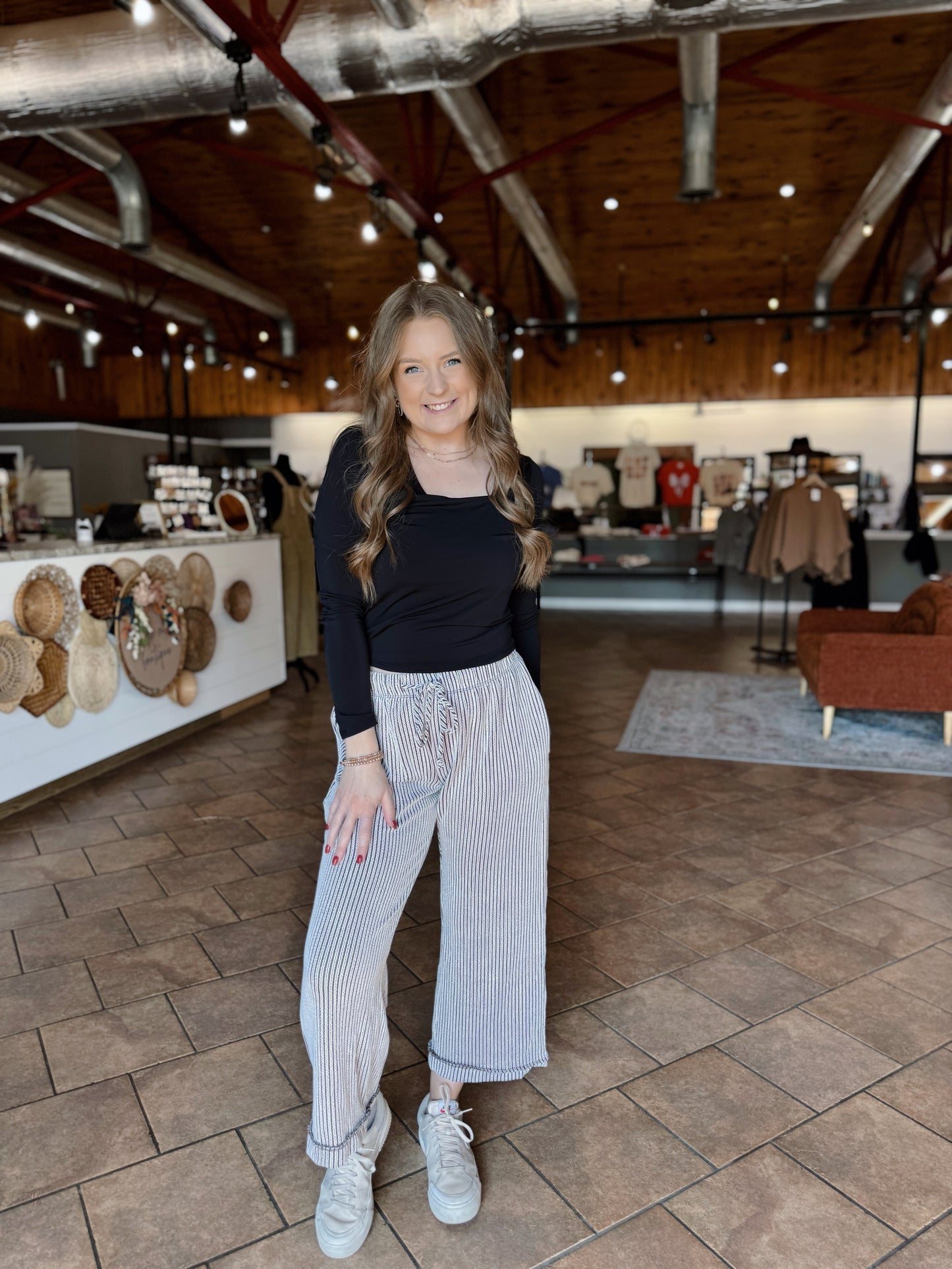 Mocha Urban Ribbed Cropped Pants
