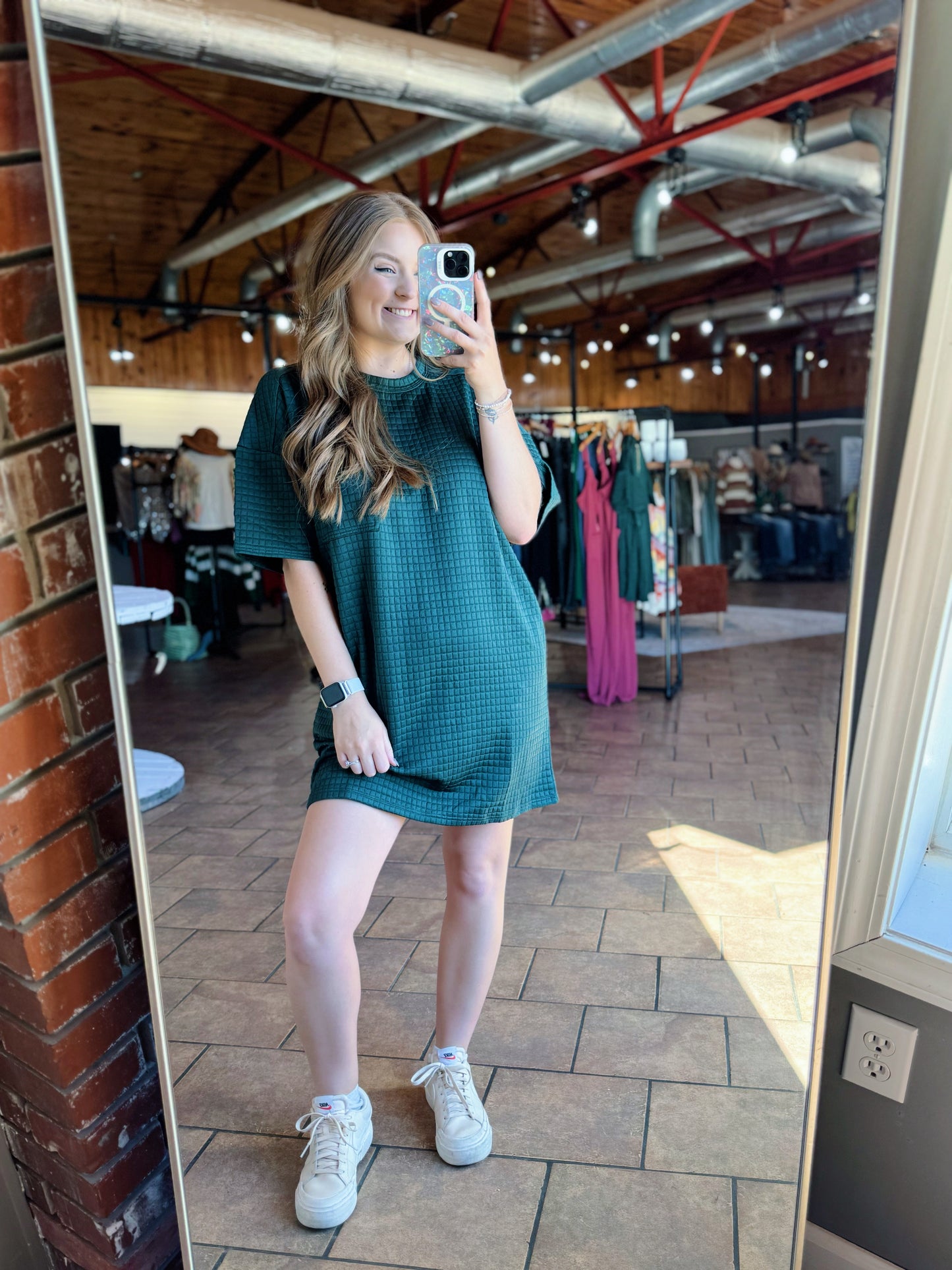 Green Quilted Dress