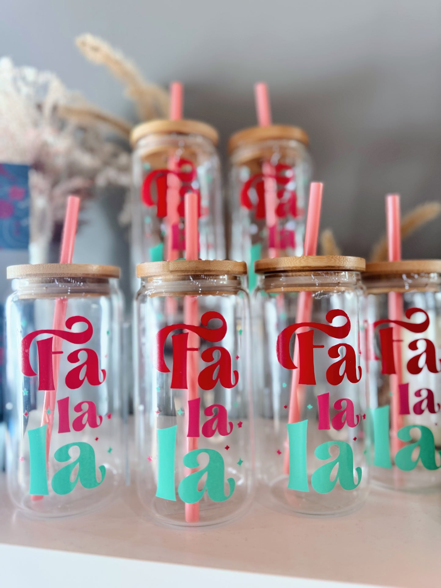 Fa La La Coffee Glass