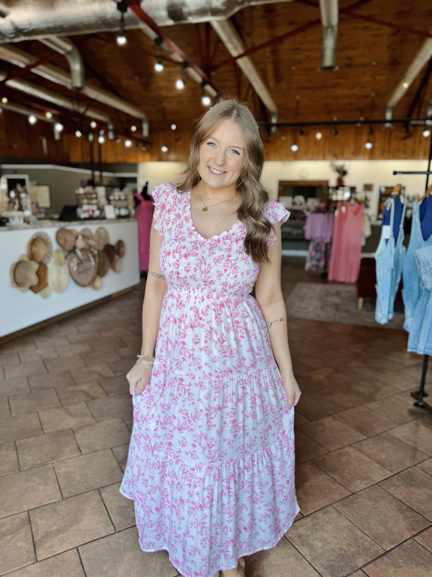 Ditsy Floral Midi Dress