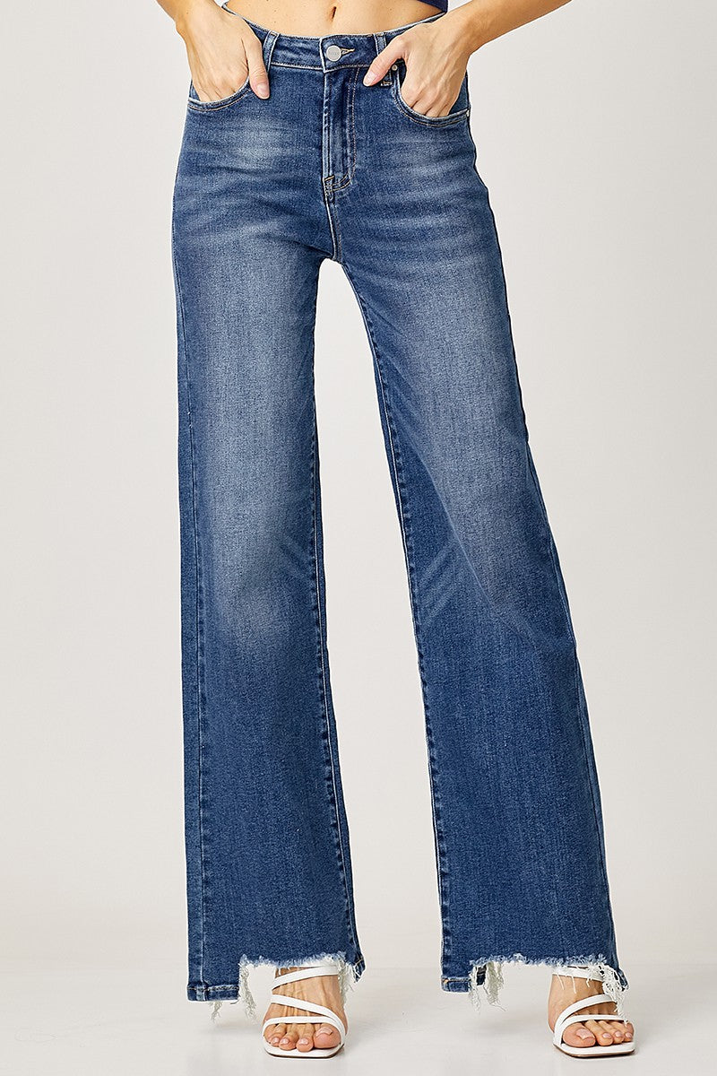 Curvy Lauren's High Rise Step Hem Jeans