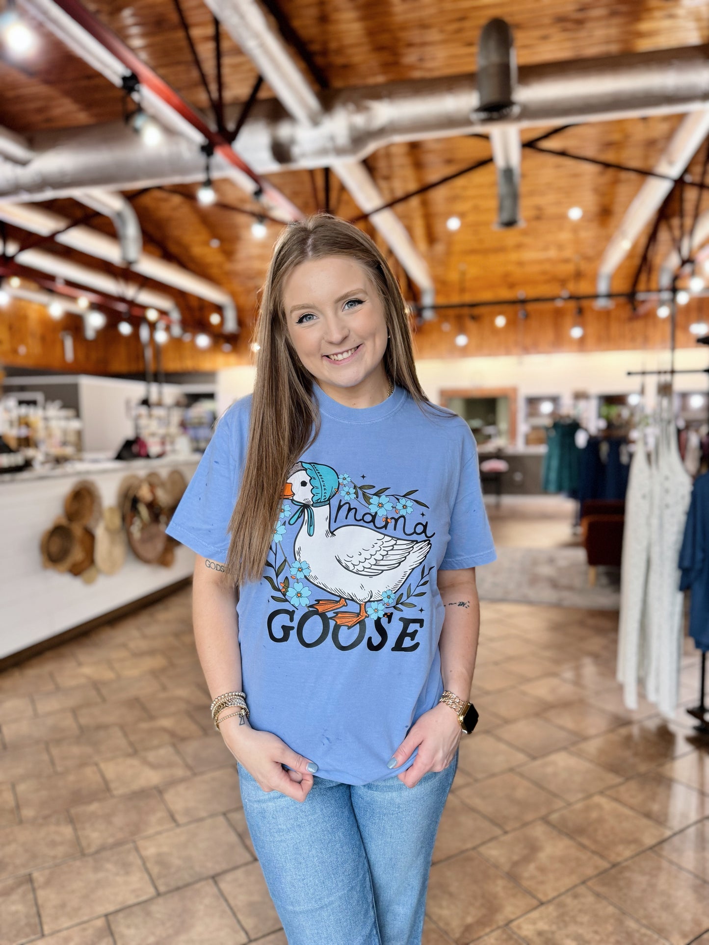 Blue Mama Goose Tee