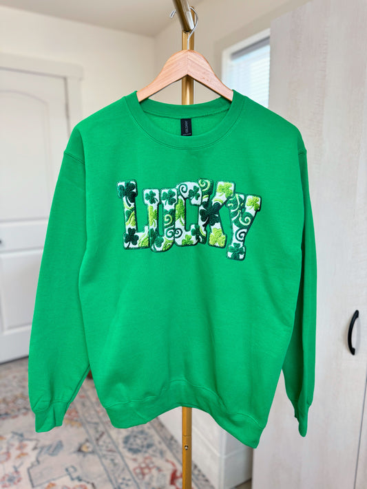Kelly Green Clover Lucky Crew