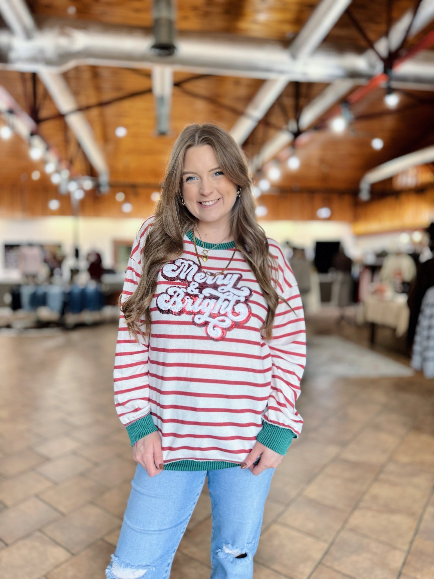 Sequin Merry & Bright Top