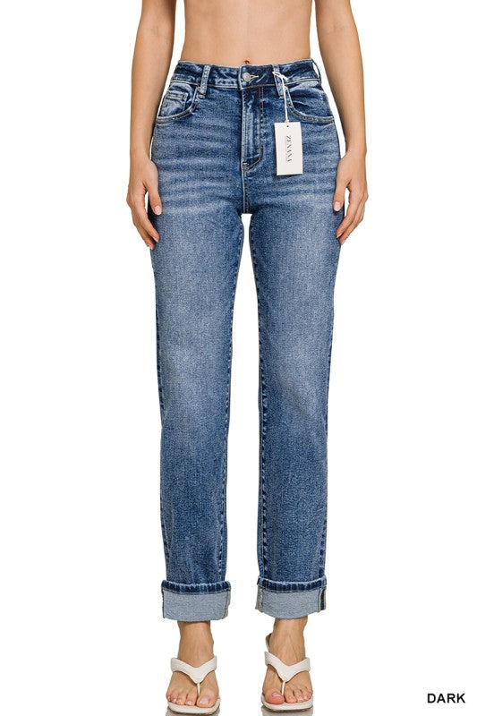 Ella’s Straight Cuffed Jeans