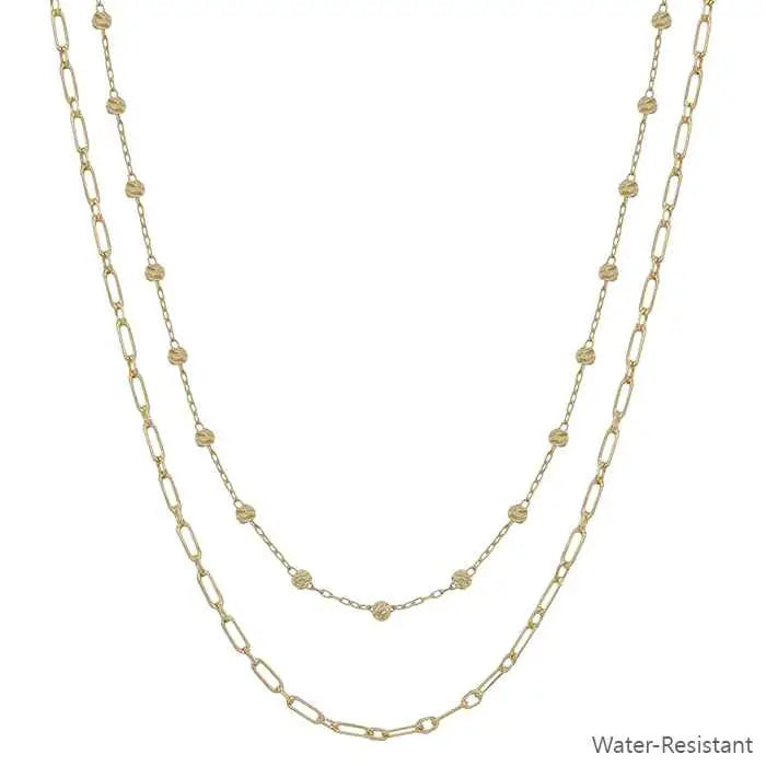 Gold Dainty Double Layered Necklace