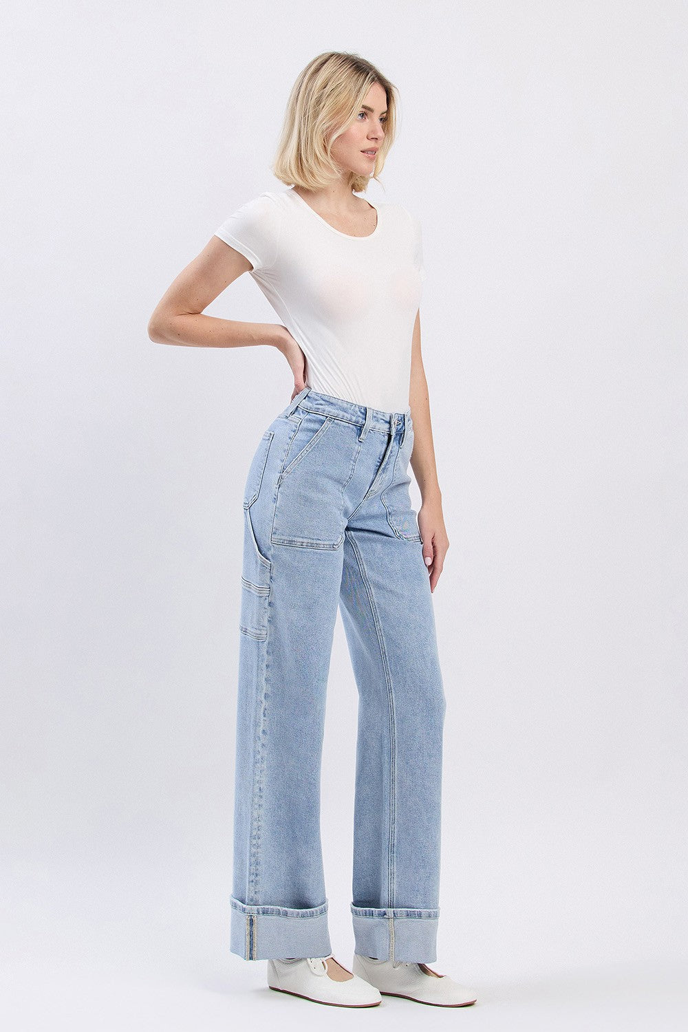 Sylvia's High Rise Carpenter Style Jeans