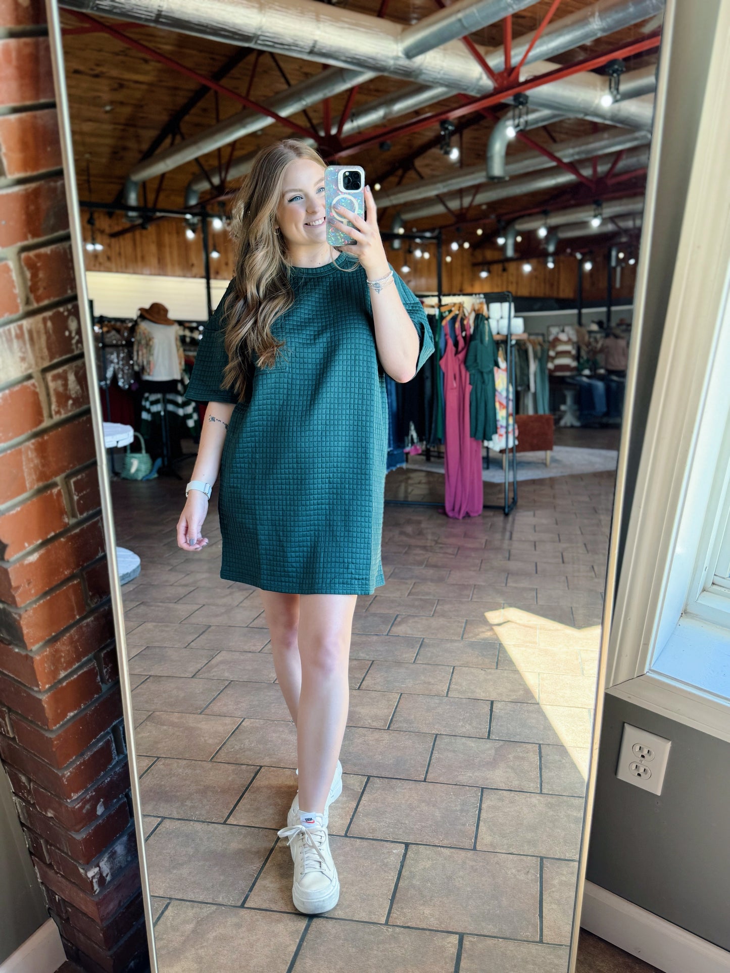 Green Quilted Dress