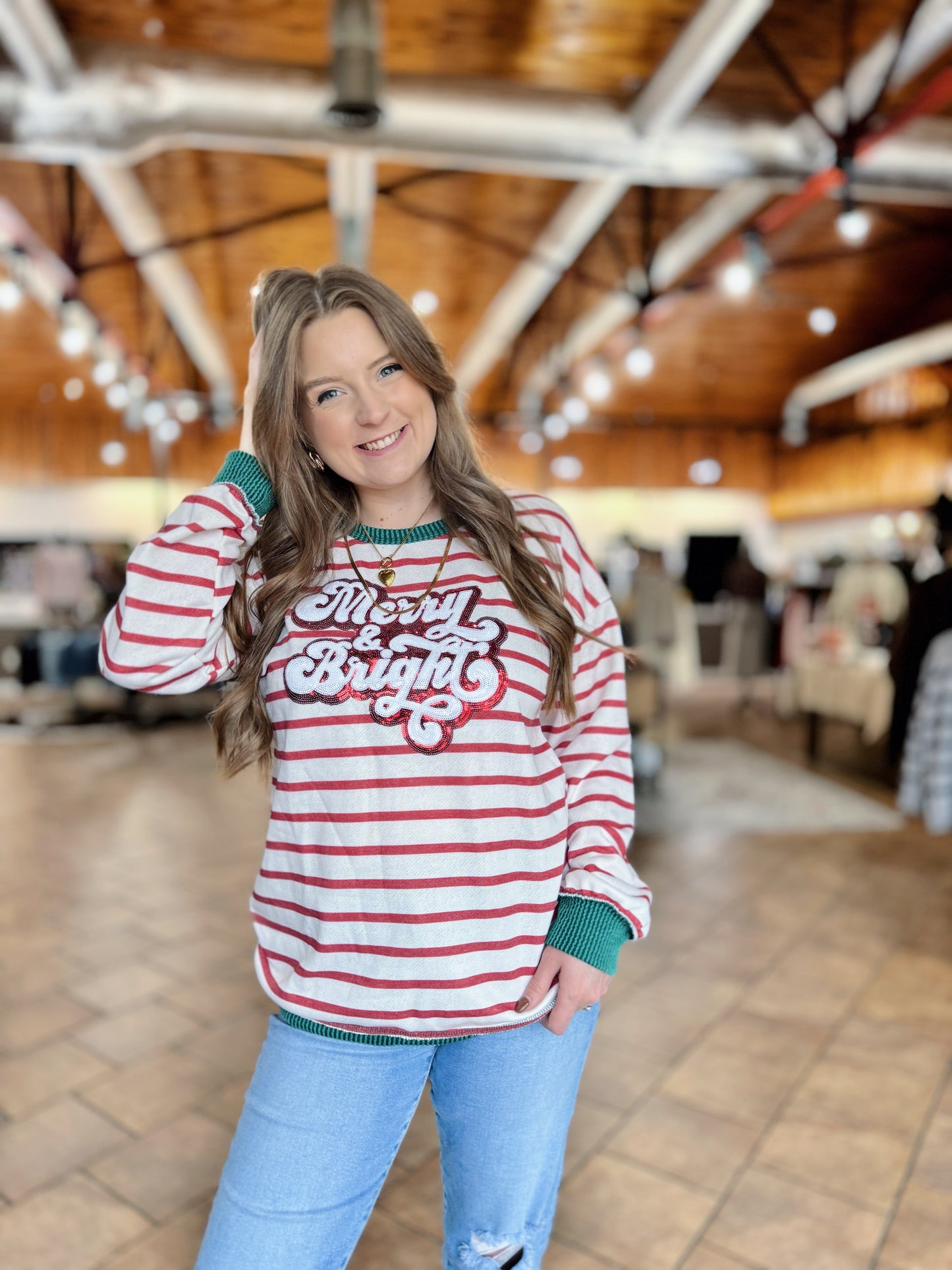 Sequin Merry & Bright Top