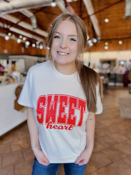 Cream Sweetheart Tee