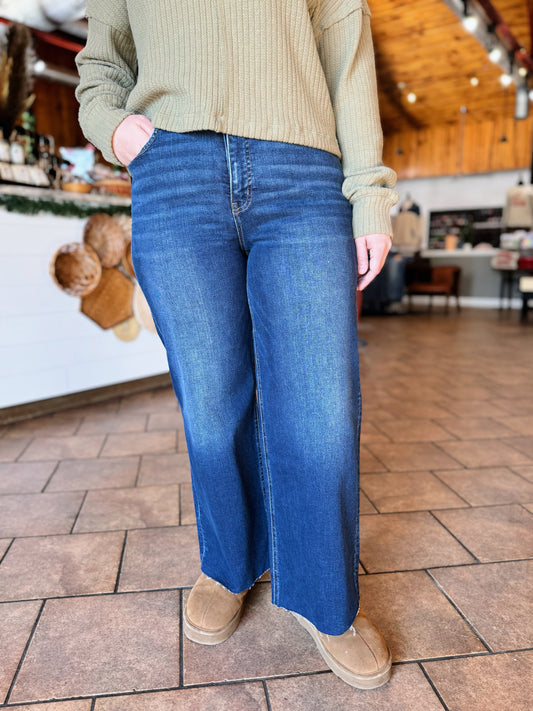 Sally's Tummy Control Wide Leg Jeans