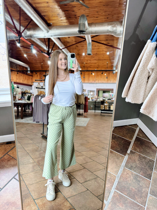 Olive Checkered Pants