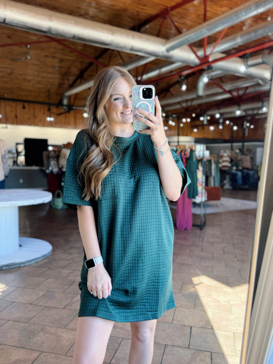 Green Quilted Dress