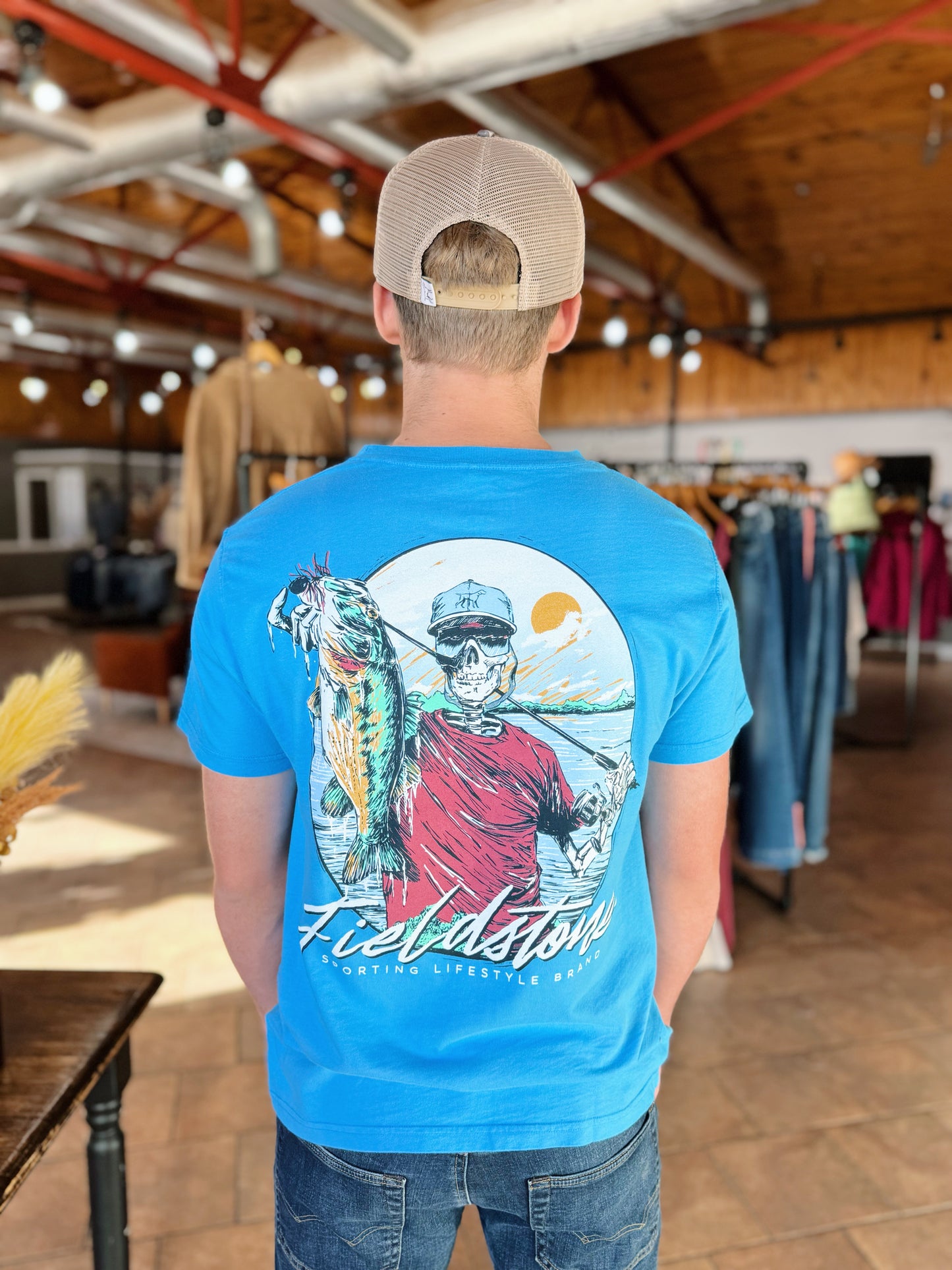 Fieldstone Blue Bass Fisherman Tee