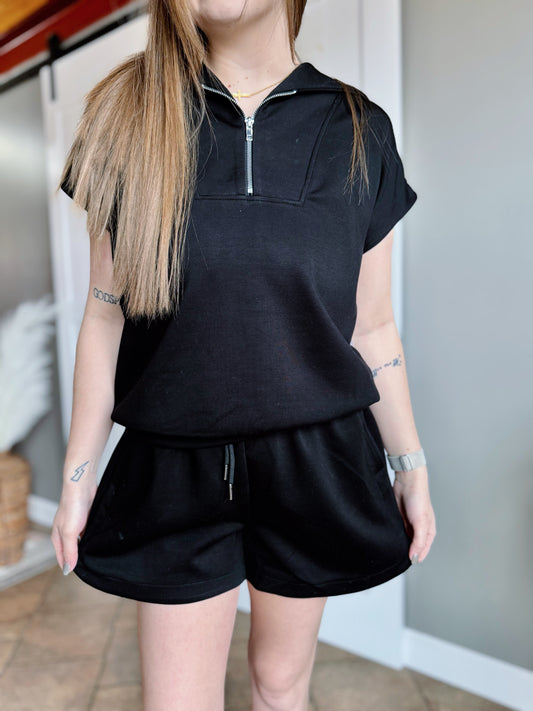 Black Scuba Lounge Shorts