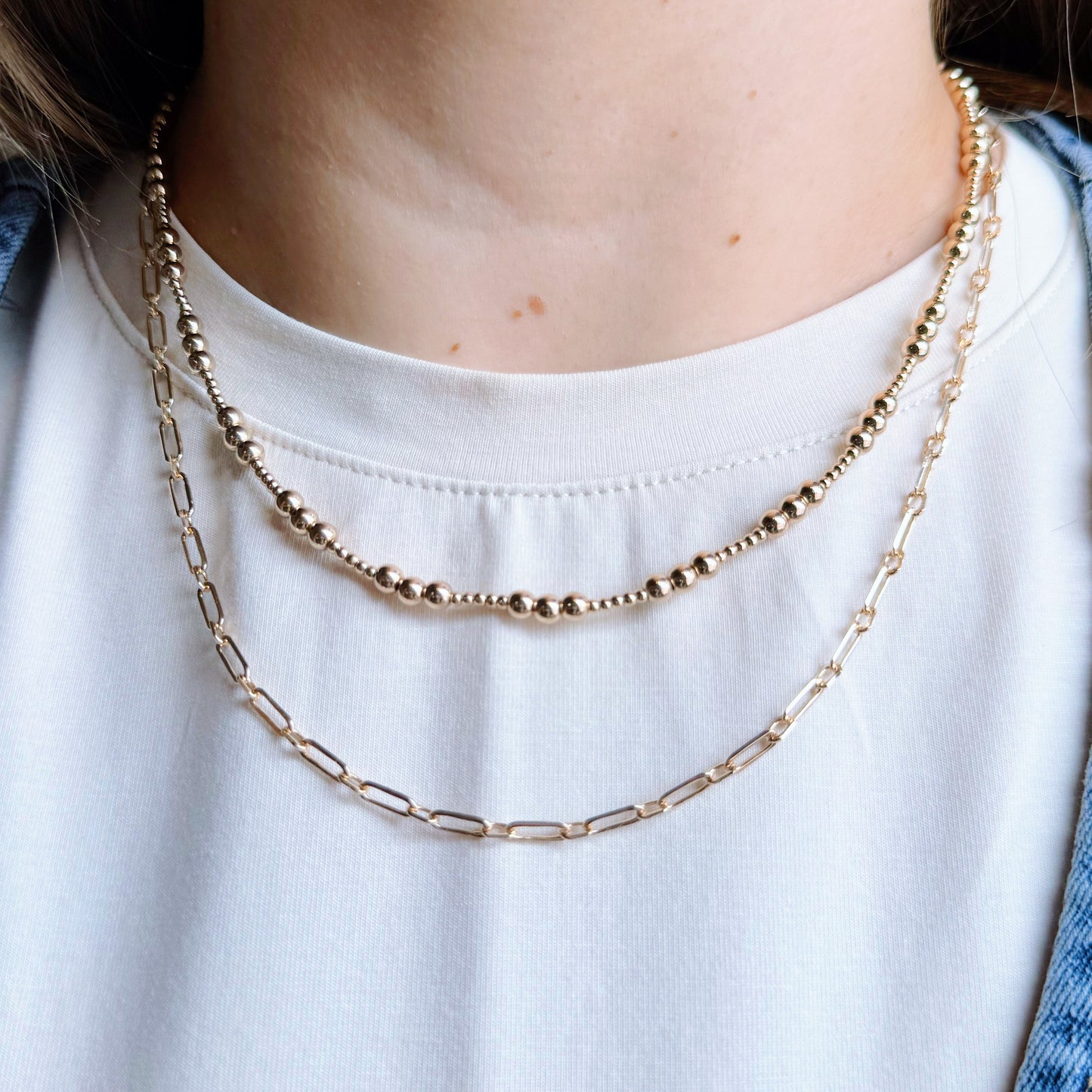 Gold Double Layered Necklace