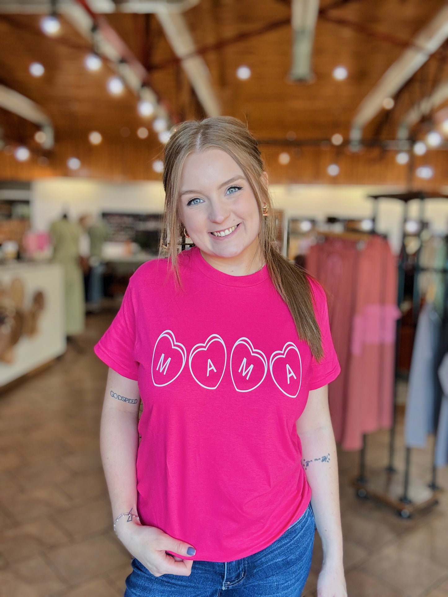 Pink Mama Conversation Heart Tee