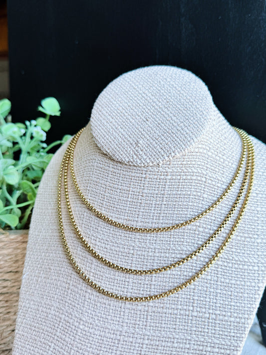 Gold Single Venetian Chain Necklace