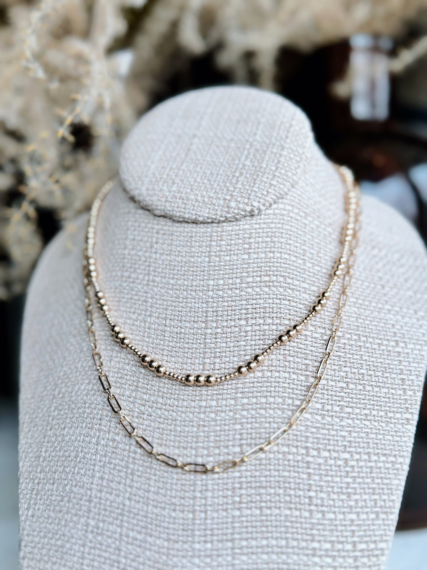 Gold Double Layered Necklace