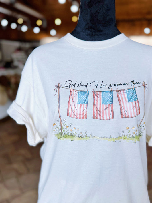 Patriotic Hanging Flag Tee