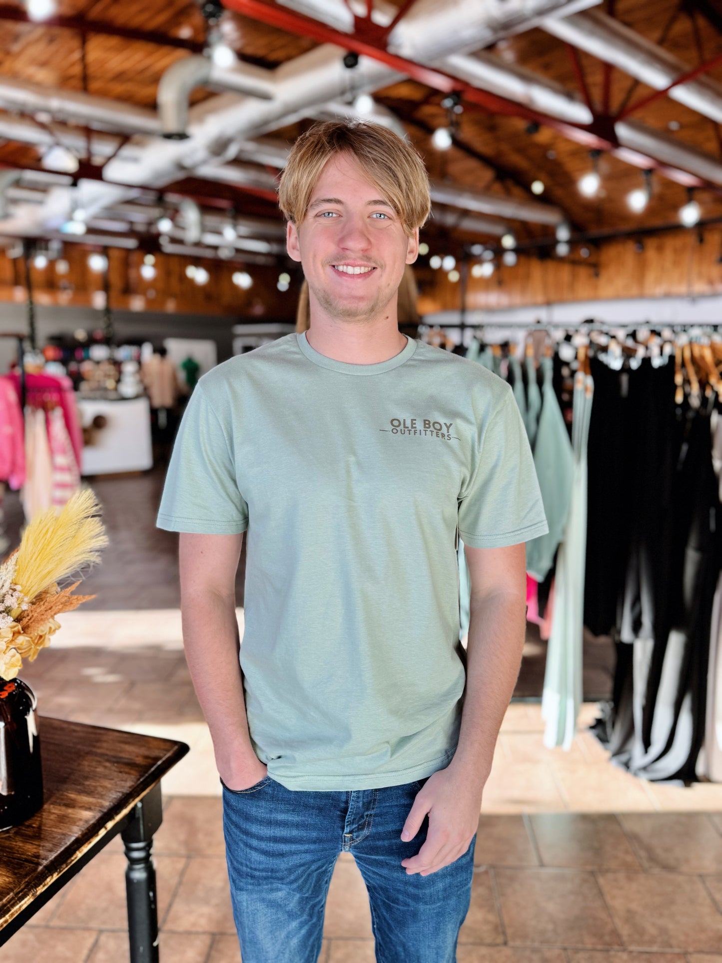 Green Ole Boy Buck Tee