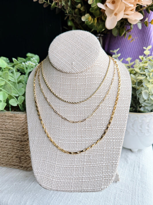 Gold Multi Chain Layered Necklace
