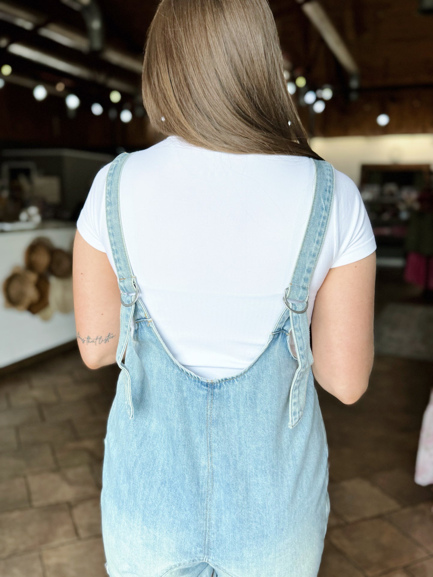 Light Wash Denim Romper