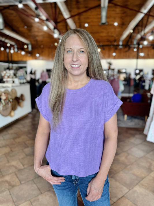Lavender Crewneck Sweater Top