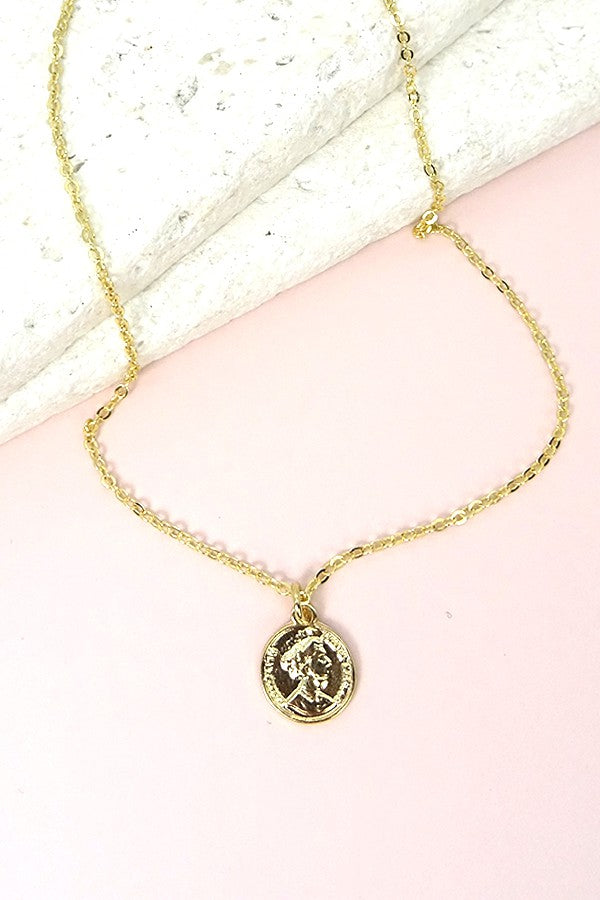 Mini Coin Pendant Necklace