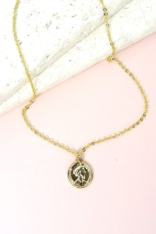 Mini Coin Pendant Necklace