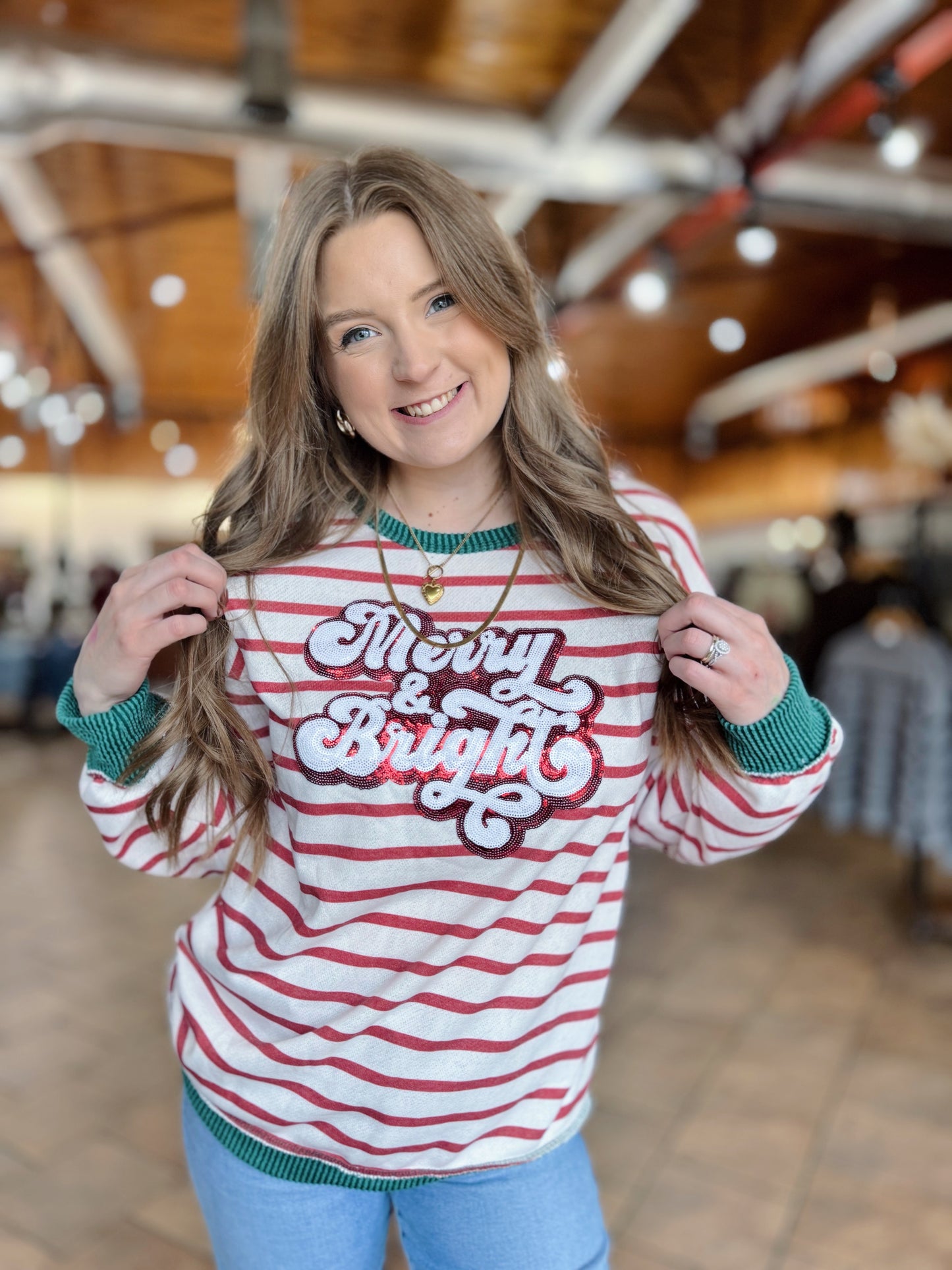 Sequin Merry & Bright Top