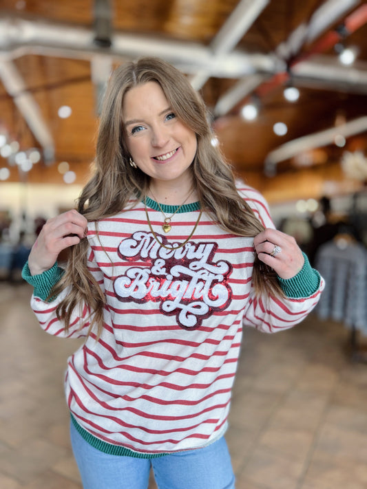Sequin Merry & Bright Top