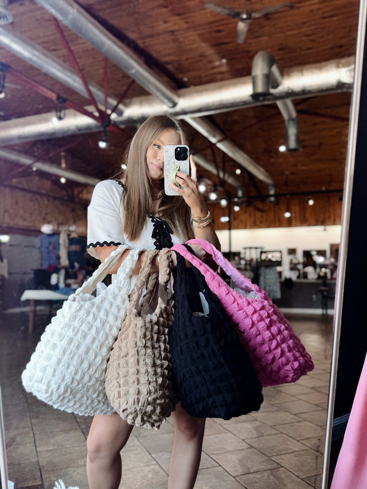 Medium Bubble Tote Shoulder Bag