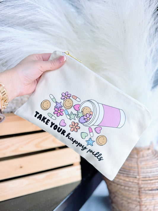 Happy Pills Cosmetic Pouch