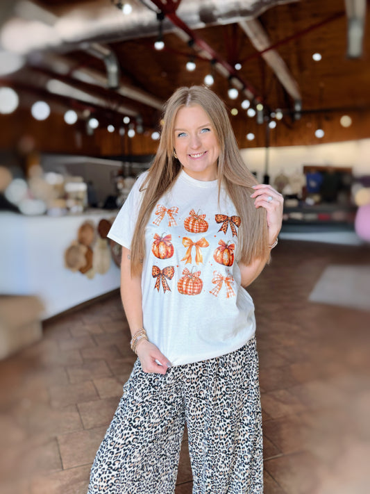 Cream Pumpkin Coquette Tee