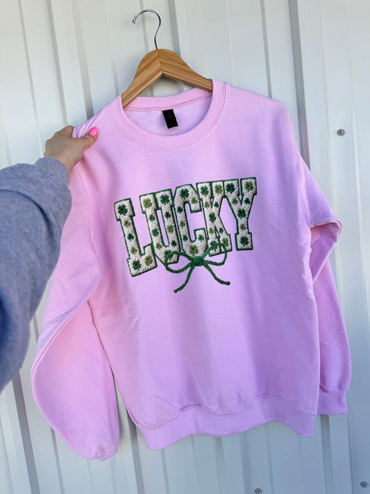 Pink Lucky Crewneck