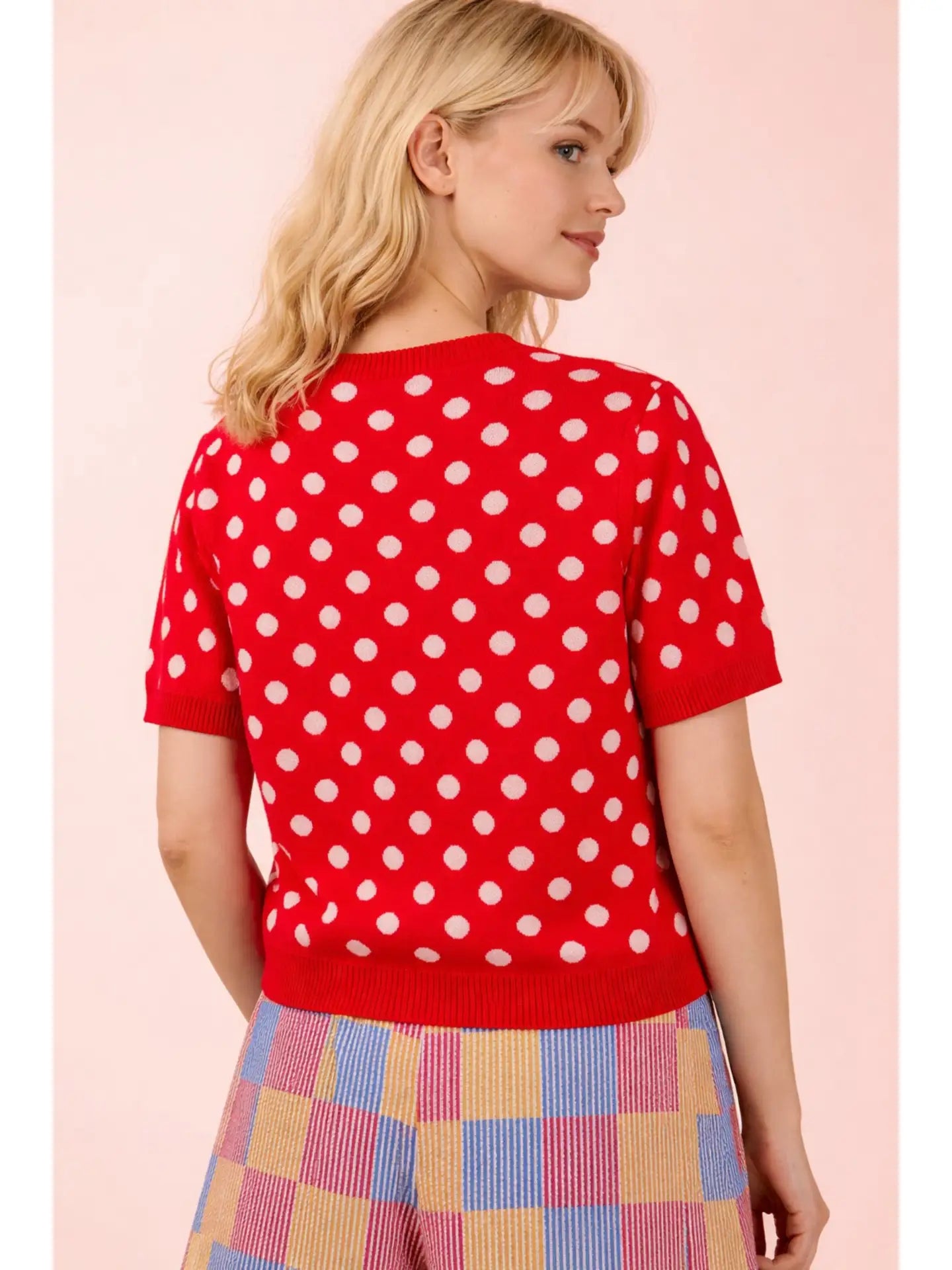 Red Polka Dot Top
