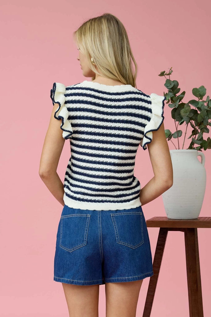 Dark Denim Wrap Skort