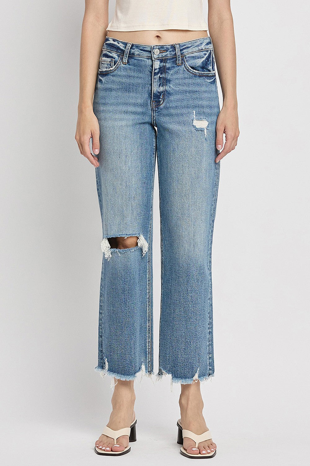 Jolie's High Rise Distressed Jeans