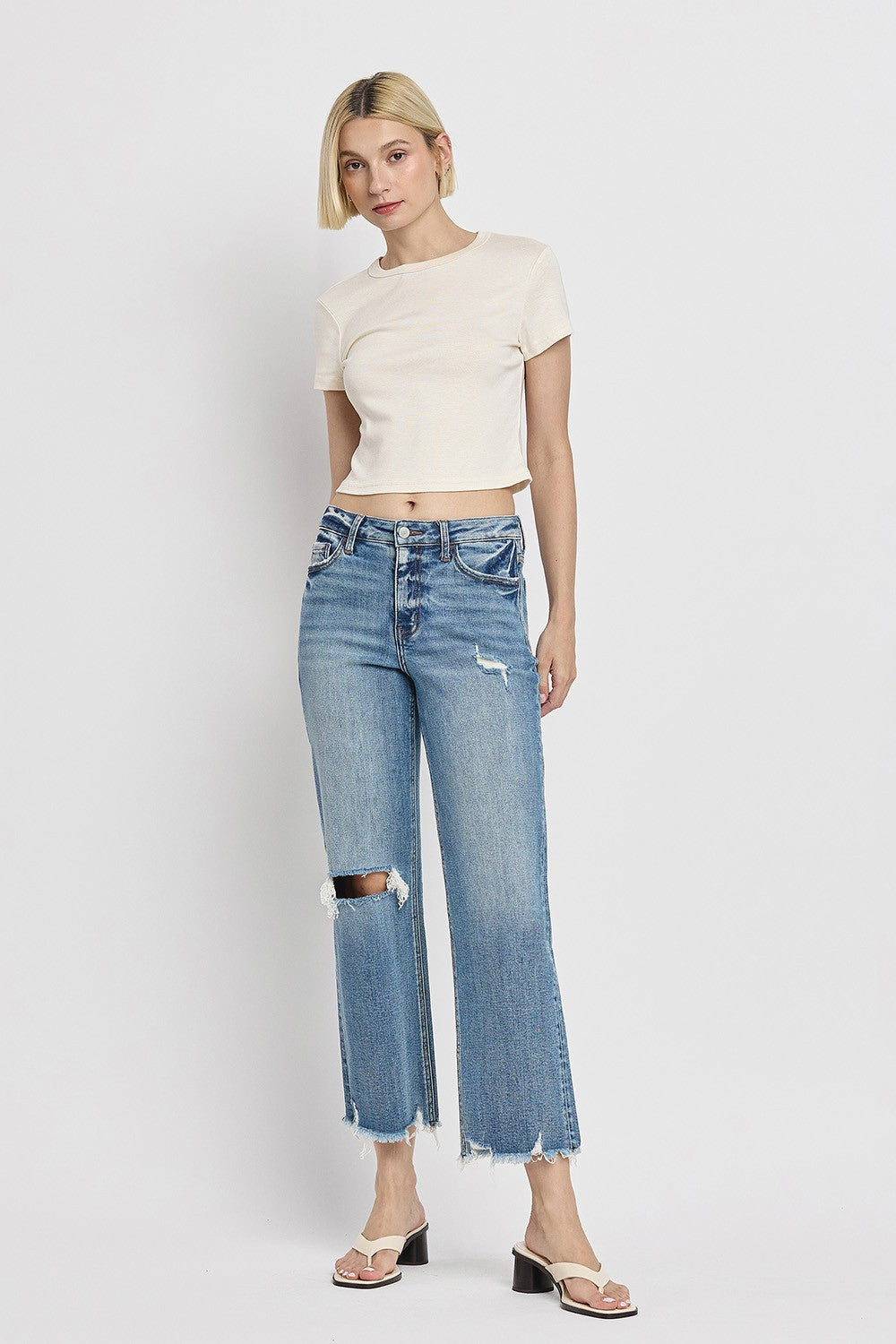 Jolie's High Rise Distressed Jeans