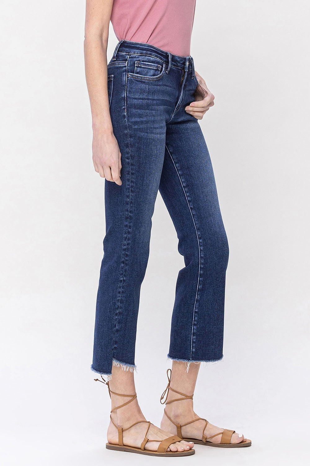 Olivia's Mid Rise Cropped Flare Jeans